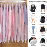 Lkblock Top Clothes Hanging Garment Dress Clothes Suit Coat Dust Cover Home Storage Bag Pouch Case Organizer Wardrobe Hanging Clothing