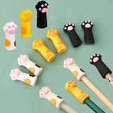 Lkblock 3Pcs/Set Kawaii Cat Pencil Cap Cartoon Silicone Pen Topper Covers For Kids Cute Pencil Extender Stationery School Supplies