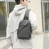 Lkblock Fashion Trend Cool Style Top Sale Men Crossbody Shoulder Multi-function Business Nylon Chest Bags With Big Pockets For Work