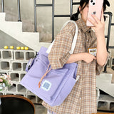 Lkblock Japanese Style Kawaii Tote Bags For Women High School Student Shoulder Bag Book Bags With Purse Handbags New Hand Bag Bolso