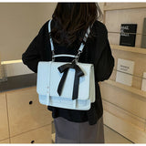 Lkblock Sweet Japan Style Girls Lolita JK Backpacks Satchels,Kawaii Students School Cute Big Bowknot Briefcases HandBags