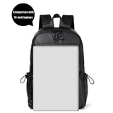 Lkblock 14 Inch Men's Backpack Large Capacity Travel Leisure Solid Color Pu Computer Backpack Fashion Men And Women Students Schoolbag