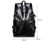 Lkblock Business leather Travel Leisure Student large capacity men's laptop backpack school bags  Polyester  Softback  Mainland China