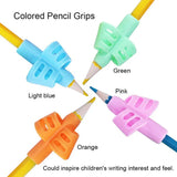 Lkblock Soft Silicone Pencil Holder Solid Color Children Writing Training Correction Device Student Stationery School Supplies Kids Gift