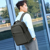 Lkblock New Style Daily Male Men Bags Backpack School Big Space Popular Large Students Fashionable Pockets Multi-Zipper Working