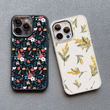 Lkblock Various Flowers Leaves Phone Case For iPhone 15 14 Pro Max 12 13 Pro Max 11 XR XS X 7 8 14 Plus Luxury Shockproof Soft Cover