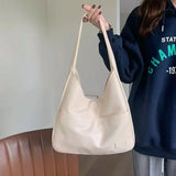 Lkblock Large Capacity Tote Bags Women's New Trendy Shoulder Bag Simple and Versatile Commuter Bag Fashion Trendy Student Classroom Bag