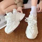 Lkblock Chunky Sneakers Women White Casual Jean Ladies Shoes Comfy Thick Bottom Fashions Trainer Platform Sneaker Women