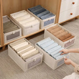 Lkblock Visible Wardrobe Storage Organizers Cabinet Drawer Clothes Storage Box for T-Shirts Jeans Underwear Pants Organizer Box