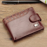 Lkblock 2024 New Patchwork Leather Men Wallets Short Male Purse with Coin Pocket Card Holder Brand Trifold Wallet Men Clutch Money Bag