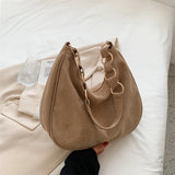 Lkblock High-quality Women's Autumn and Winter Retro Large-capacity Bag New Bag Female Large Bag Suede Shoulder Casual Bucket