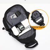 Lkblock Men Nylon Crossbody Bag with USB Charging Port Multifunction Outdoor Travel Waterproof Daypack Male Casual Messenger Chest Bags