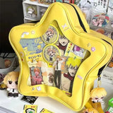 Lkblock Yellow Star Ita Bag Girls Cute Fashion Kawaii Backpack Y2K Waterproof Front Pocket Transparent Knapsack Teenage Travel Schoolbag