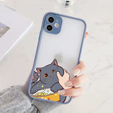 Lkblock Various Style Cat Phone Case For iPhone 16 15 13 12 11 14 Pro Max Mini 14 Plus shell SE2 8 7 Plus X XS XR Shockproof Back Covers