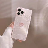 Lkblock Cute 3D Crystal Bow Love Heart Case For iPhone 15 14 13 12 Mini 11 Pro Max X XS XR 7 8 Plus SE Clear Soft Shockproof Cover