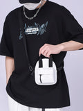 Lkblock Fashion Brand Waterproof Satchel Mini Coin Purse Niche Couple Phone Bag Headphone Bag Personality Casual Shoulder Messenger Bag