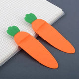 Lkblock 1Pcs Cute Cartoon Carrot Bookmarks Book Holder Binder Index Divider Reading Auxiliary Tools Student Stationery School Supplies