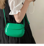 Lkblock Candy Color Women Saddle Shoulder Bag Portable Female Clutch Purse Handbags Crossbody Bag Fashion Ladies Small Messenger Bags