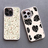 Lkblock Various Flowers Leaves Phone Case For iPhone 15 14 Pro Max 12 13 Pro Max 11 XR XS X 7 8 14 Plus Luxury Shockproof Soft Cover