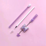 Lkblock Sweet Sequin Butterfly Pendant Gel Pen Kawaii Writing Pens With Tassel Student Stationery School Office Supplies Souvenir Gifts