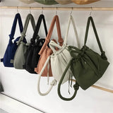 Lkblock Casual Nylon Padded Tote Bag Designer Soft Puffer Women Shoulder Crossbody Bags Simple Vintage Large Capacity Handbags