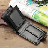 Lkblock 2024 New Patchwork Leather Men Wallets Short Male Purse with Coin Pocket Card Holder Brand Trifold Wallet Men Clutch Money Bag