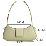 Lkblock New Fashion Bag Women's All-Match Simple Chic White Black Temperament Messenger Shoulder Underarm Bag