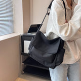 Lkblock Adjustable-Strap Black Messenger Bag – Sleek and Spacious