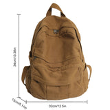 Solid Color Womans Versatile Canvas Backpacks