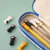 Lkblock 3Pcs/Set Kawaii Cat Pencil Cap Cartoon Silicone Pen Topper Covers For Kids Cute Pencil Extender Stationery School Supplies