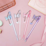 Lkblock Sweet Sequin Butterfly Pendant Gel Pen Kawaii Writing Pens With Tassel Student Stationery School Office Supplies Souvenir Gifts