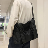 Lkblock Messenger Bag Fashion Brand Large Capacity Handbag Casual Shoulder Bag Student School Bag Tote Bag Laptop Bag