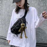 Lkblock Harajuku Dark Work Clothes Versatile Chest Bag South Korea Ulzzang Riding Diagonal Straddle Function Bag Neutral Waist Bag