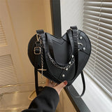 Lkblock Korean Cute Niche Design Foreign Gas Crossbody Bag Handbag Winter New Trend Love Shoulder Bag One Shoulder Diagonal Shoulder Bag