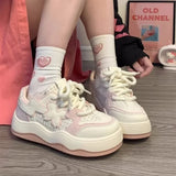 Lkblock Pink Flower Board Shoes for Women Spring Autumn New Designer Korean Platform Sneakers Female Fashion Casual Zapatos De Mujer