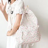 Versatile Floral Print Backpack – Ideal for Students, Enthusiastic Travelers, and Back-to-School Adventures!