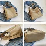 Lkblock Multifunction Canvas Bags Women Shoulder Handbag Casual Fashion Crossbody Bag for Female Big Capacity Tote Double Shoulder Bolsa