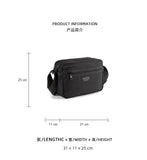 Lkblock Japanese Nylon Travel Shoulder Man Bag Streetwear Style College Teens Sling Men’s Bag Messenger Bags Causal School Cross Bag