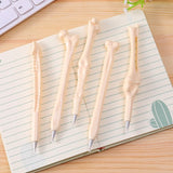 Lkblock 5Pcs/Set Funny Lifelike Bone Shape Ballpoint Pen School Office Writing Supplies Gift Stationery