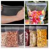 Lkblock Thicken Zipper Sealed Bags Clear Plastic Storage Bag for Small Jewelry Food Packing Reclosable Zippers Sealing Pouch