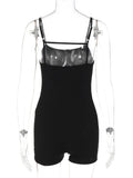 Lkblock Woman Clothing Sleeveless Black Short Jumpsuits Y2K Streetwear Fashion Casual Backless High Waist Bodysuits Summer Overalls 2024