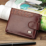 Lkblock 2024 New Patchwork Leather Men Wallets Short Male Purse with Coin Pocket Card Holder Brand Trifold Wallet Men Clutch Money Bag