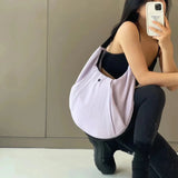 Lkblock Large Capacity Fitness Yoga Cow Horn Shape Waterproof Y2k Aesthetic Bag Korean Casual Sprots Women Underarm Shoulder Bag Bolsas