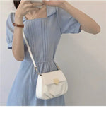 Lkblock Harajuku Heart White Messenger Bag Women Vintage Pu Leather Cloud Bag Handbag Female Fashion Casual  Crossbody Bags