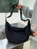 Lkblock Casual Waterproof Nylon women hobos Bag Large Capacity Female Travel messenger bag ladies Shoulder Bags big Handbags Black