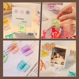 Lkblock 5pcs Candy Paper Clips Transparent Bookmarks Kawaii File Documents Binder Clips Notebook Index Page Holder Tickets Clamps Office