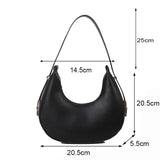 Lkblock Fashion Luxury Design PU Leather Hobo Shoulder Bag Women Small Clutch Handbag Purse Female Underarm Bag Travel Totes