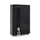 Lkblock New PU Leather Men Wallet Rfid Anti-magnetic Credit Cards Holder with Organizer Coin Pocket & Money Clips Purse