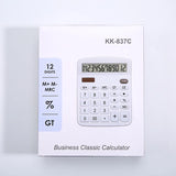 Lkblock 12 Digits Electronic Calculator Solar Calculator Dual Power Supply Calculator for Home Office School Financial Accounting Tools