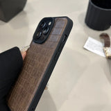 Lkblock Retro Crocodile Texture PU Leather Phone Case For iPhone 15 Plus 14 13 12 11 Pro Max Luxury Soft Shockproof Bumper Back Cover